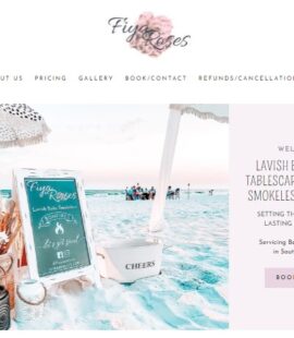 screenshot of Fiya & Roses website